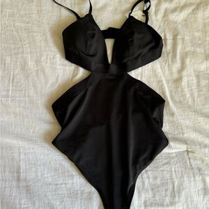 NWT Black Cutout Bodysuit